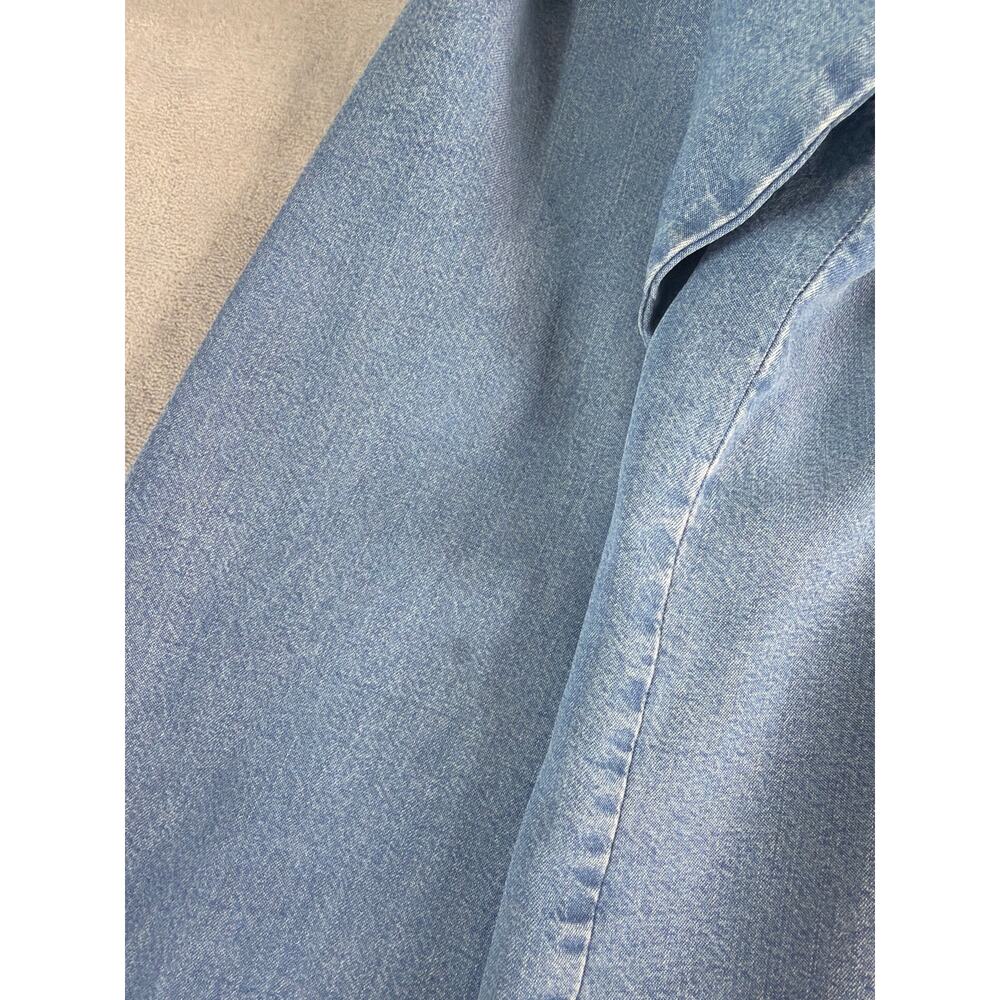 Gap Tencel Denim Utility Boyfriend Shirt Light Indigo Women's XL Double Pocket - Picture 6 of 12
